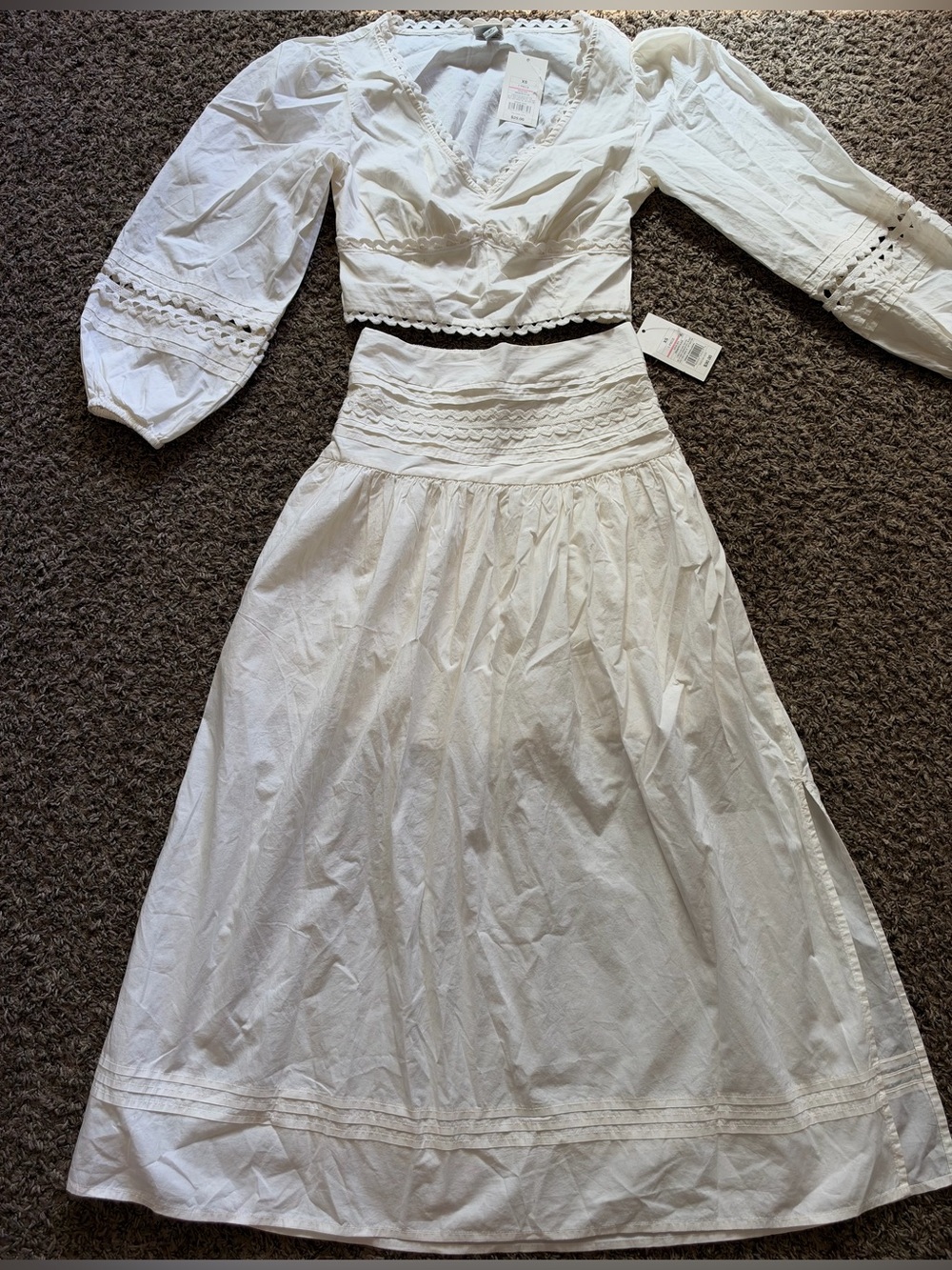 Cream Top & Skirt